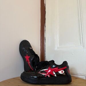 Bape Black and Red Star Sneakers